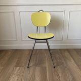 Lot de 4 chaises en Formica jaune