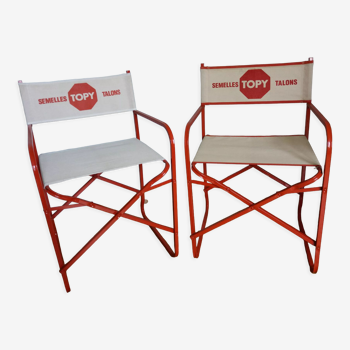 2 fauteuils pliants publicitaires par Lerolin Thiene Italie