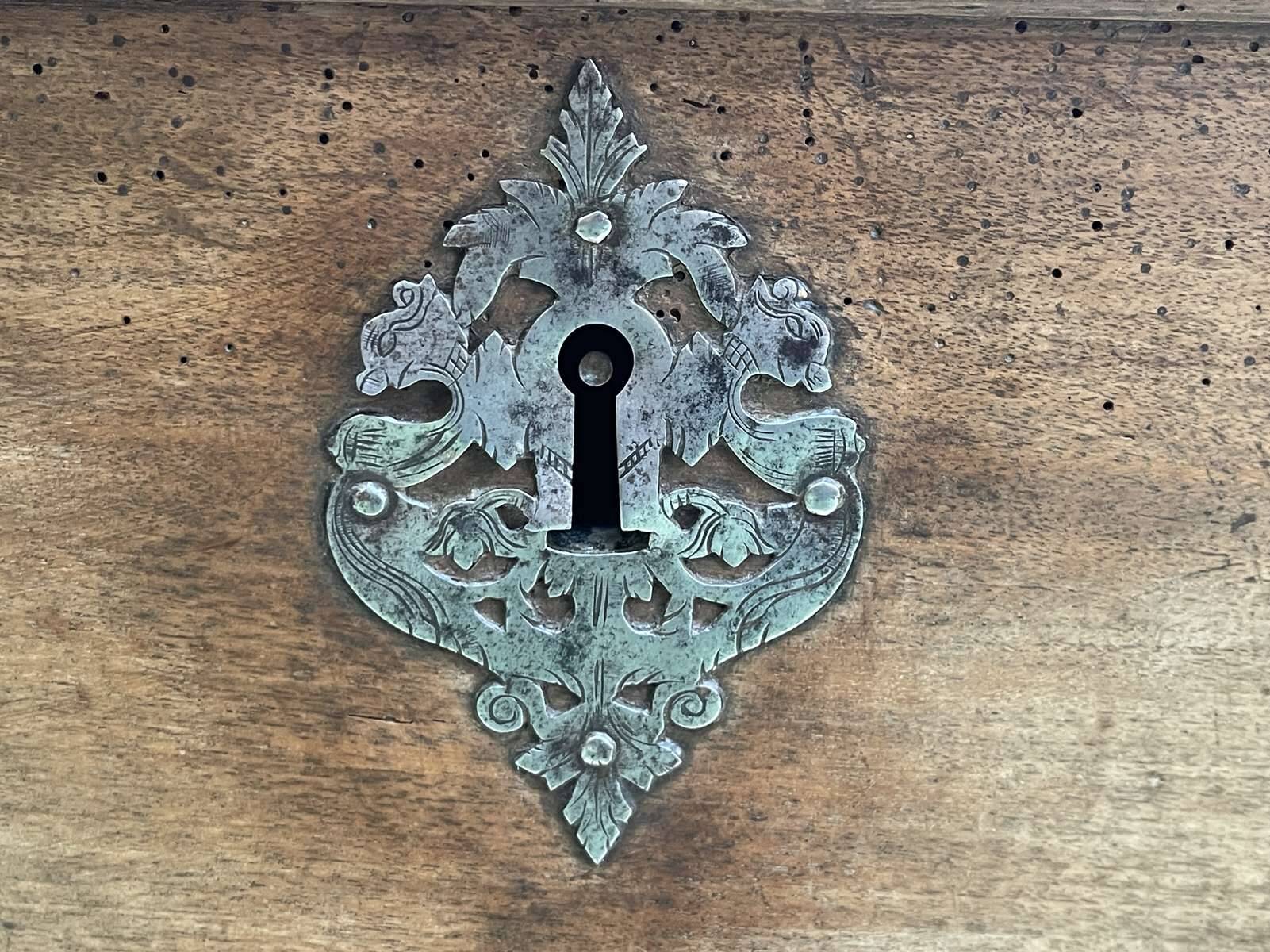18th century walnut wedding chest