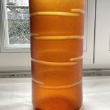 Vase barbini murano jaune signé 90s