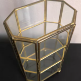 Glass and brass showcase