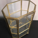 Vitrine verre et laiton