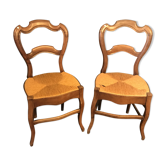 Lot of 2 old wooden chairs