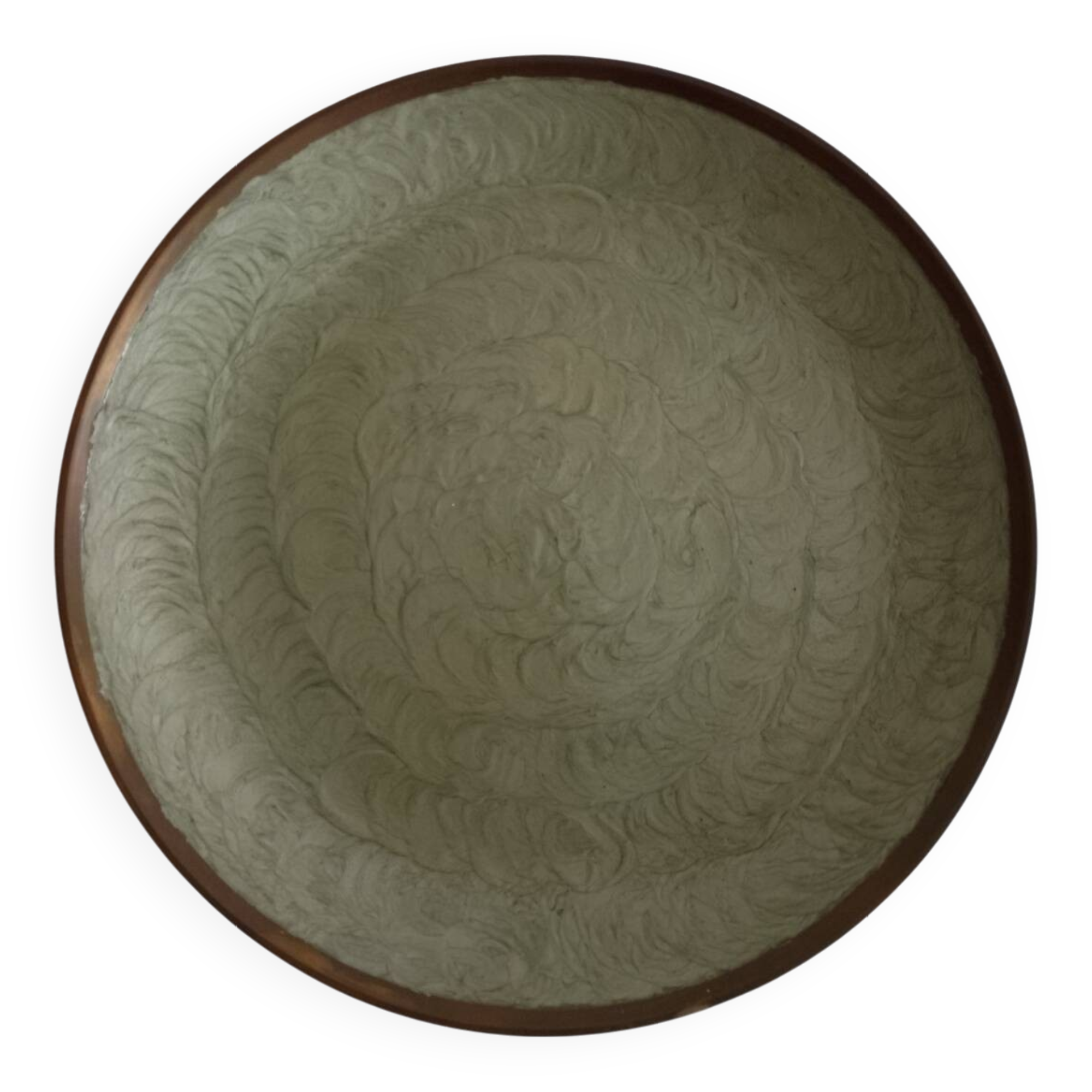 Cloisonné and brass plate