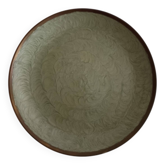 Cloisonné and brass plate