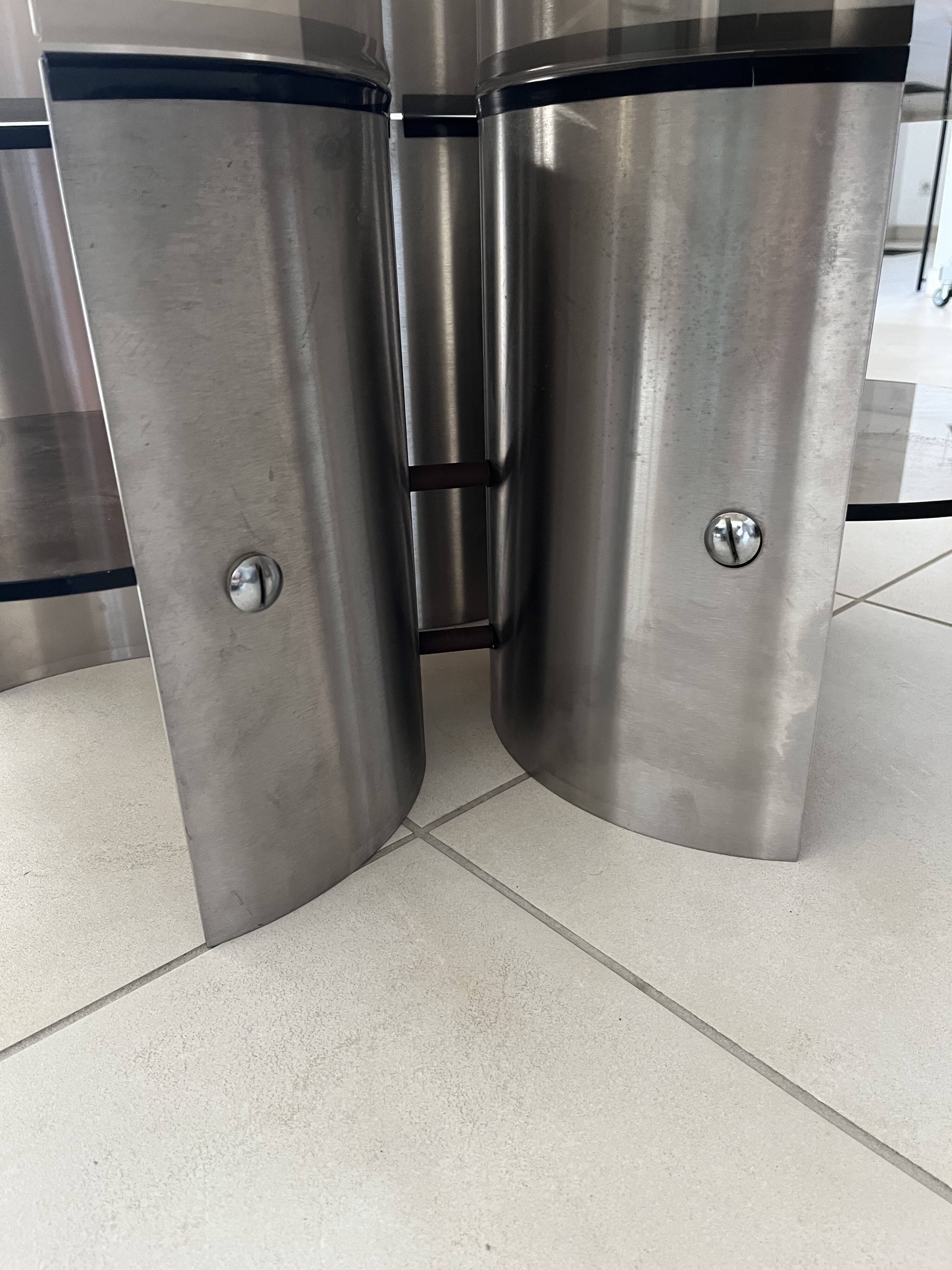 Chrome coffee table Space Age 1970