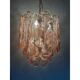 Murano Glass "Spider" Sputnik Chandelier in Pink and White