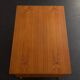 Teak and oak double-sided desk with X-shaped legs