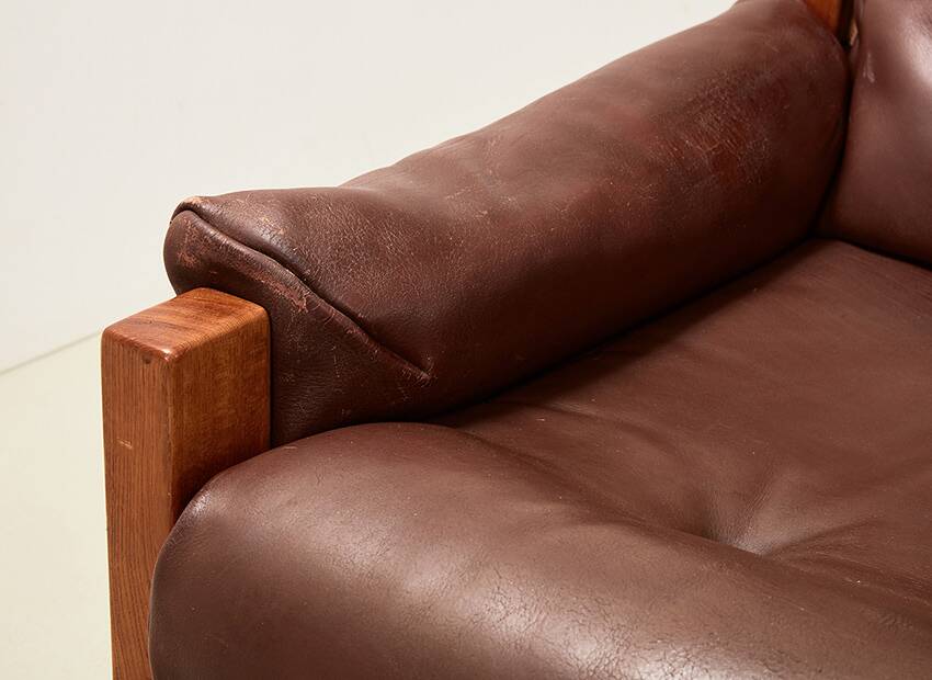 Pierre Chapo S32 Leather Sofa for Atelier Chapo France 1960s
