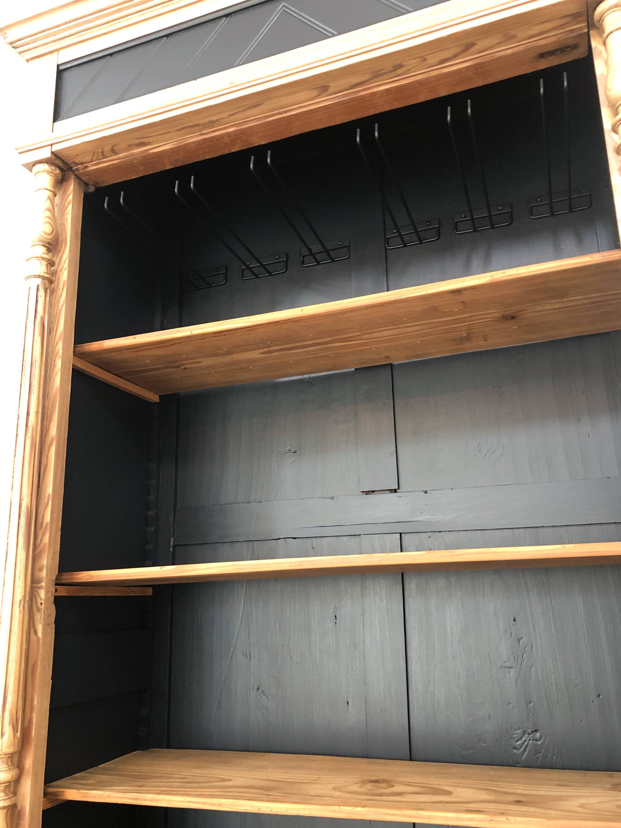 Late 19th/early 20th century solid pine dresser & wine cellar