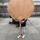 Large Uchiwa Floor lamp by Ingo Maurer for M Design , Germany 1977