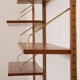 Teak wall unit by Hansen Guldborg with a desk and a cabinet, Denmark, 60s