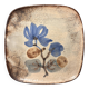 Square ceramic plate – signed Gustave Reynaud (Atelier Ratte)