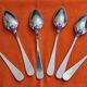 6 small silver-plated spoons