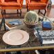 Pink marble centerpiece / tray, up&up italy, 1970s