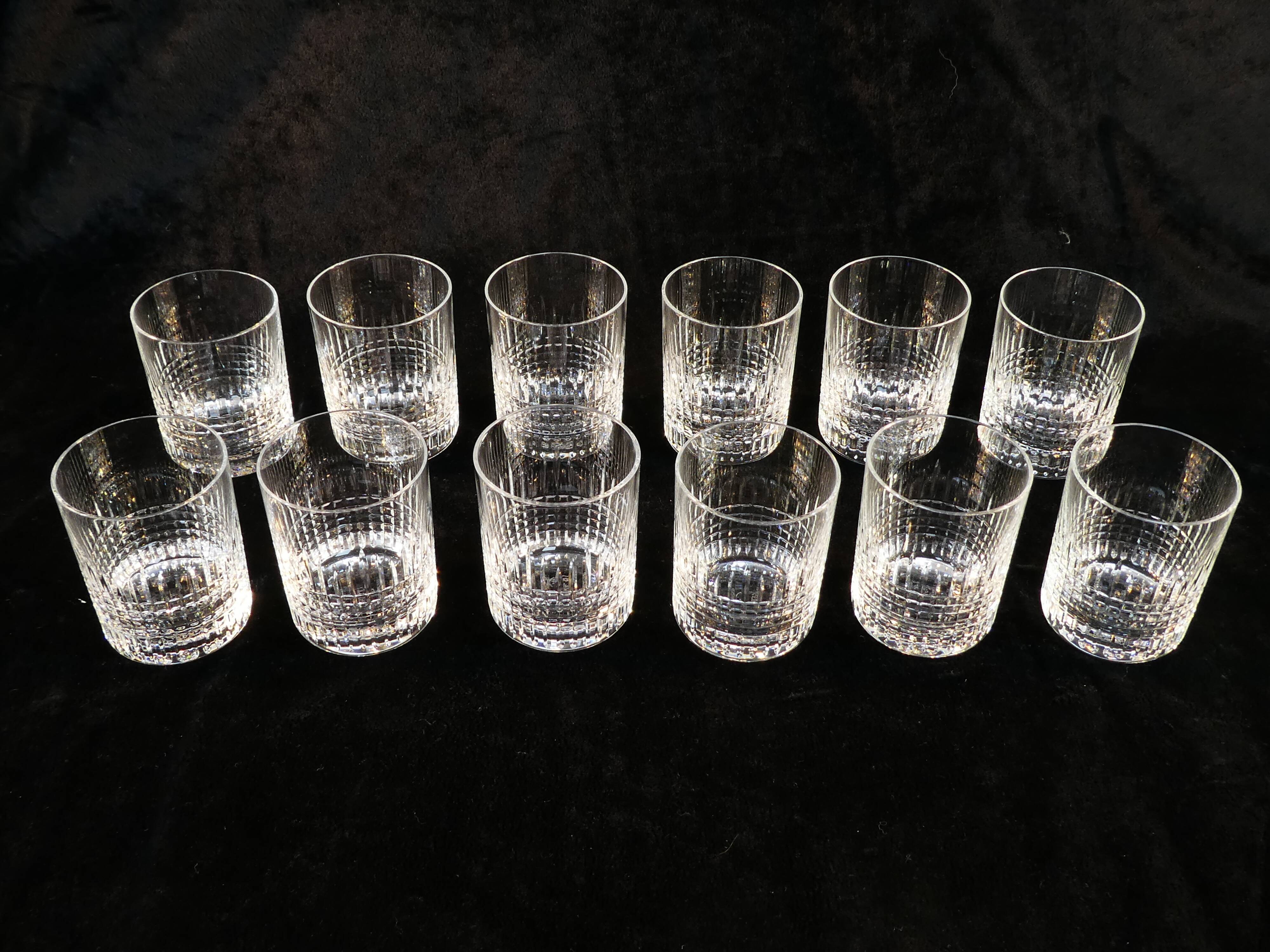 12 glasses crystal cup from Baccarat model nancy