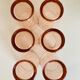 Lot of 6 vintage glasses Rosaline Arcoroc 80s