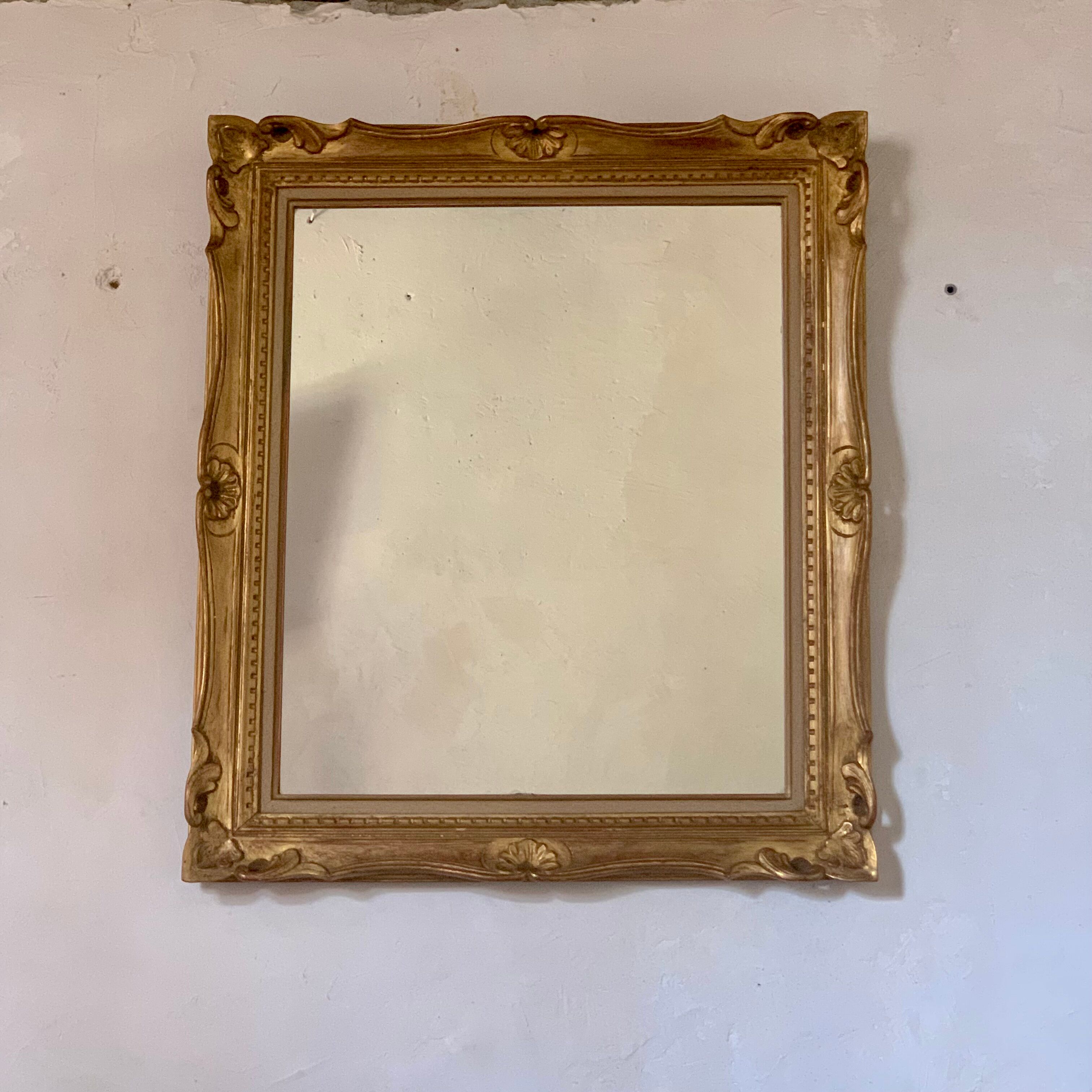 Wall-mounted mirror gilded Montparnasse frame vintage