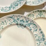 Set of 6 Small Antique Iron Earth Plates "Figuig" – Longchamp 19th Century