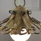 Lampe à suspension vintage en fer forgé, années 1930