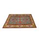 Tapis Kilim anatolien ancien, tapis tissé plat à motifs floraux turquoise, 133 x 200 cm