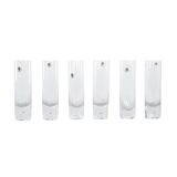 Set of crystal glasses, Italian design, 1970s,  RCR Cristalleria Italiana