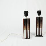 Pair of table lamp legs 70s