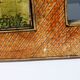 Mirror window Rajasthan in hand-painted bone decor with an ancient horseman from the early 20th century.