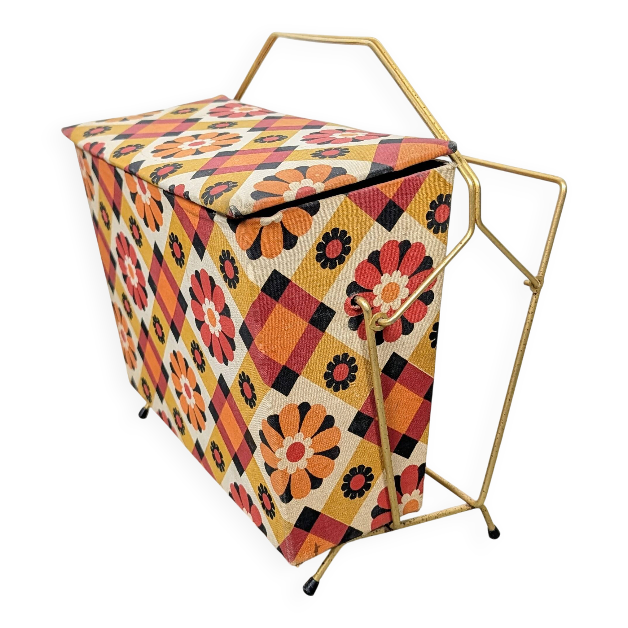 Porte-revues vintage flower power