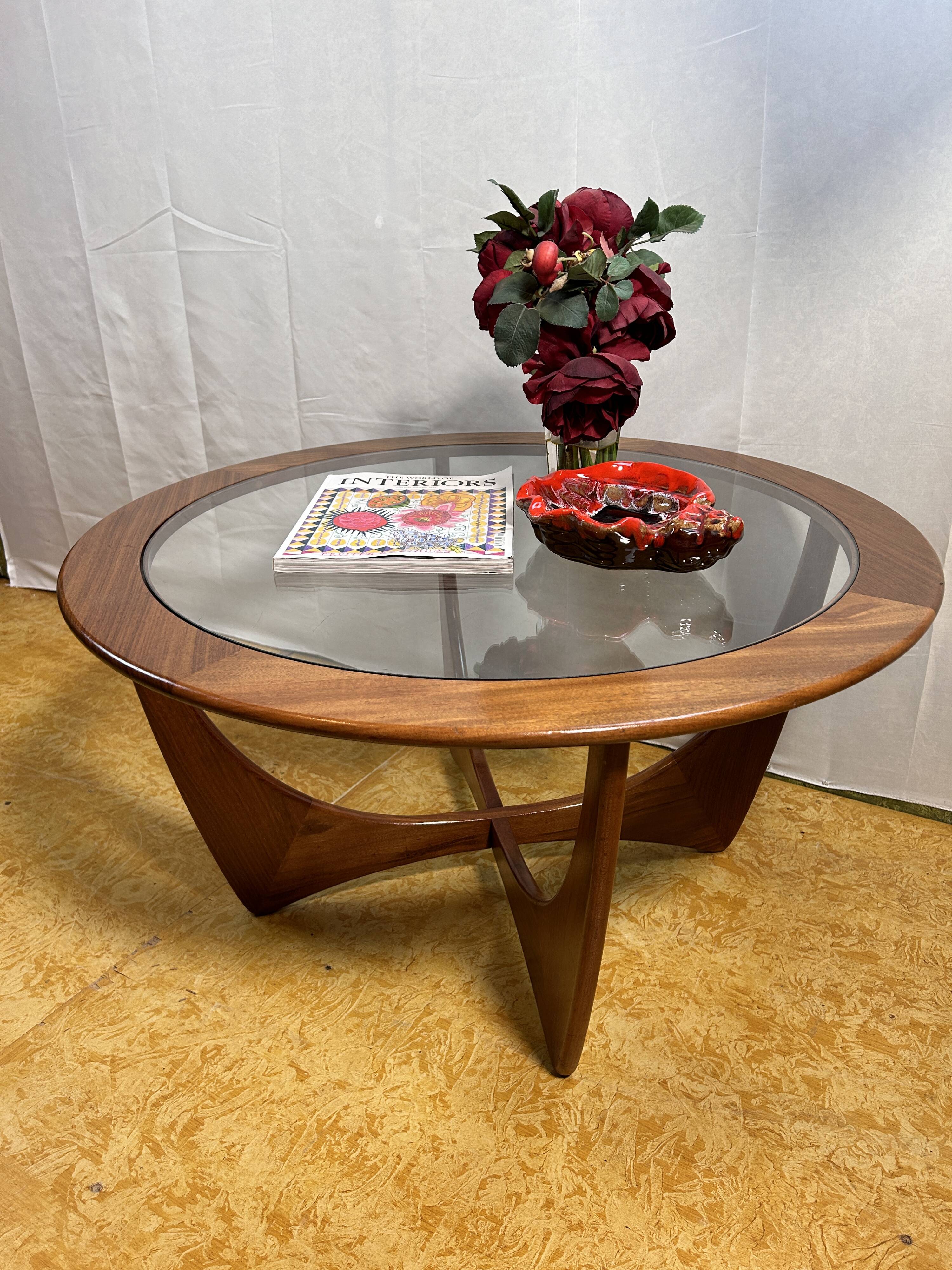 Mid Century Retro Vintage Teak Round Astro Coffee Table by GPlan 1960