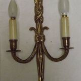Pair French Antique Empire Double Eagle Head & Tazzle Appliques Detail 4573