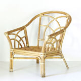 1970s vintage bamboo garden armchair