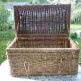 Vintage rattan trunk