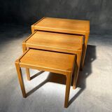 Suite of 3 vintage Scandinavian nesting tables