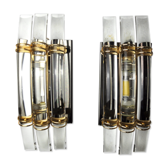 Pair of sconces, Italy, 1970