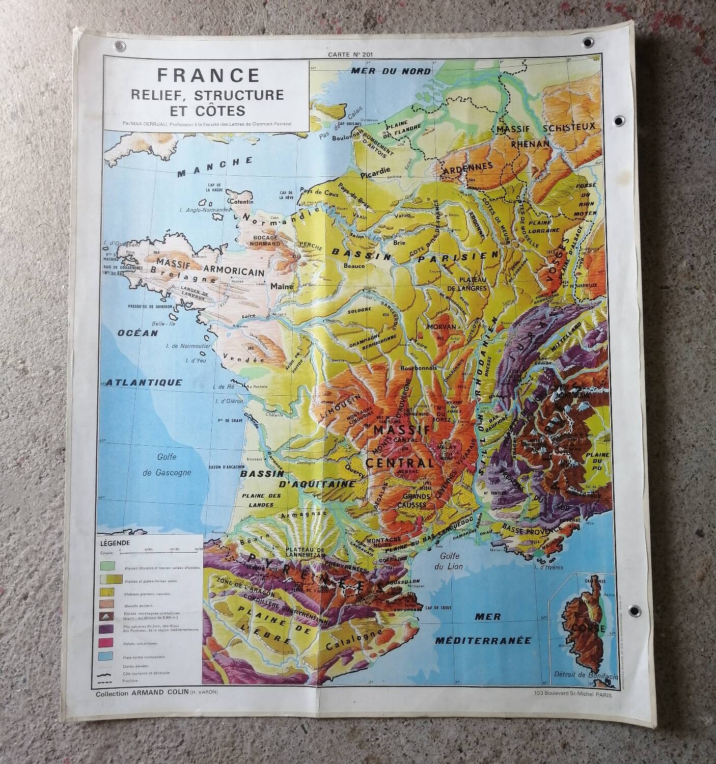 Old school map france ed. hatier armand colin