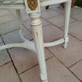 Table basse ancienne style louis xvi avec plateau marbre