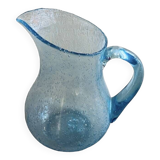 Biot blown glass pitcher
