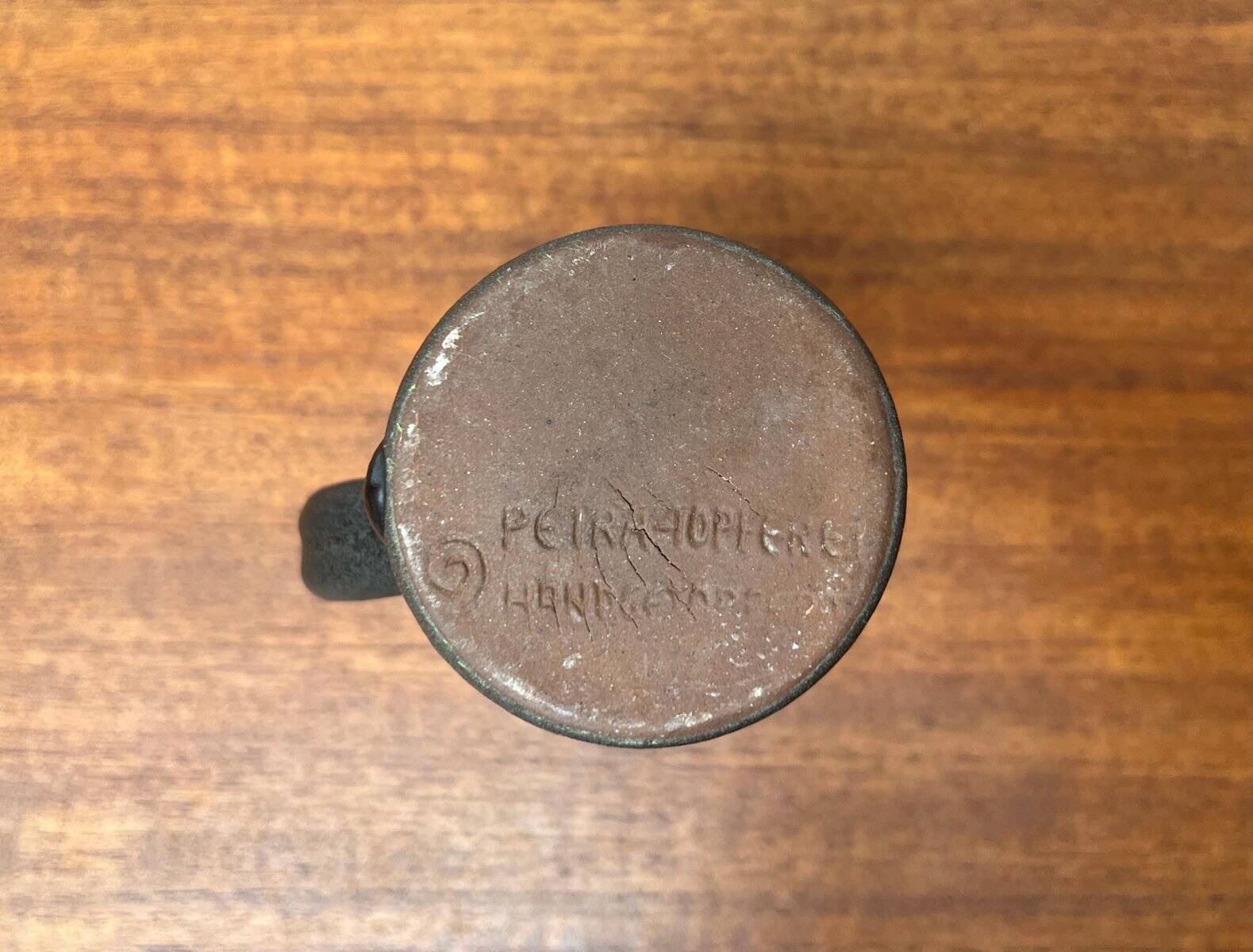 Carafe vase from German studio pottery from the mid-century by Petra, 1960s.