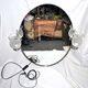 Oval mirror and vintage lamps - Dressing table, bathroom 1970-80