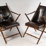 Pair of officers' armchairs
