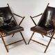 Pair of officers' armchairs