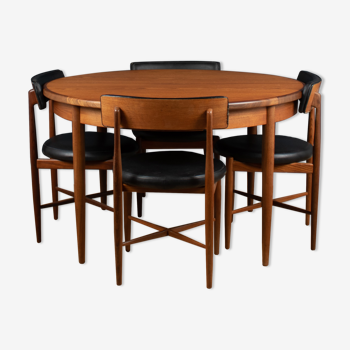 Retro Teak 1960s GPlan Fresco Dining Table & 4 Four Chairs By Victor Wilkins