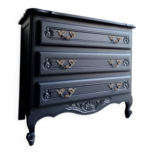 Commode vintage noire
