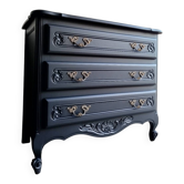 Vintage black chest of drawers