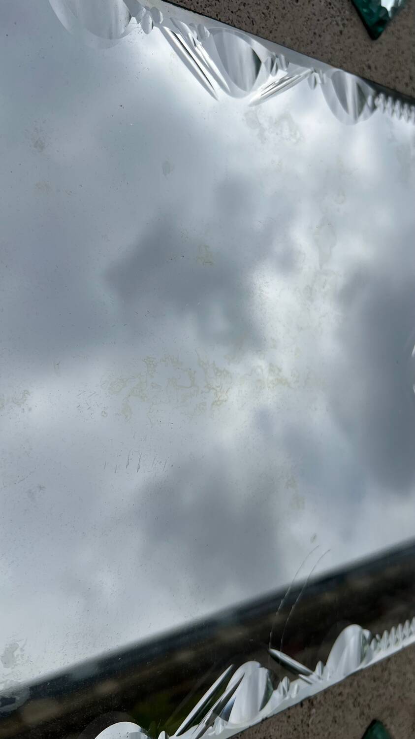 Beveled mirror glass - knife holders bottle coasters