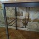 Metal and wood desk from the 1970s.