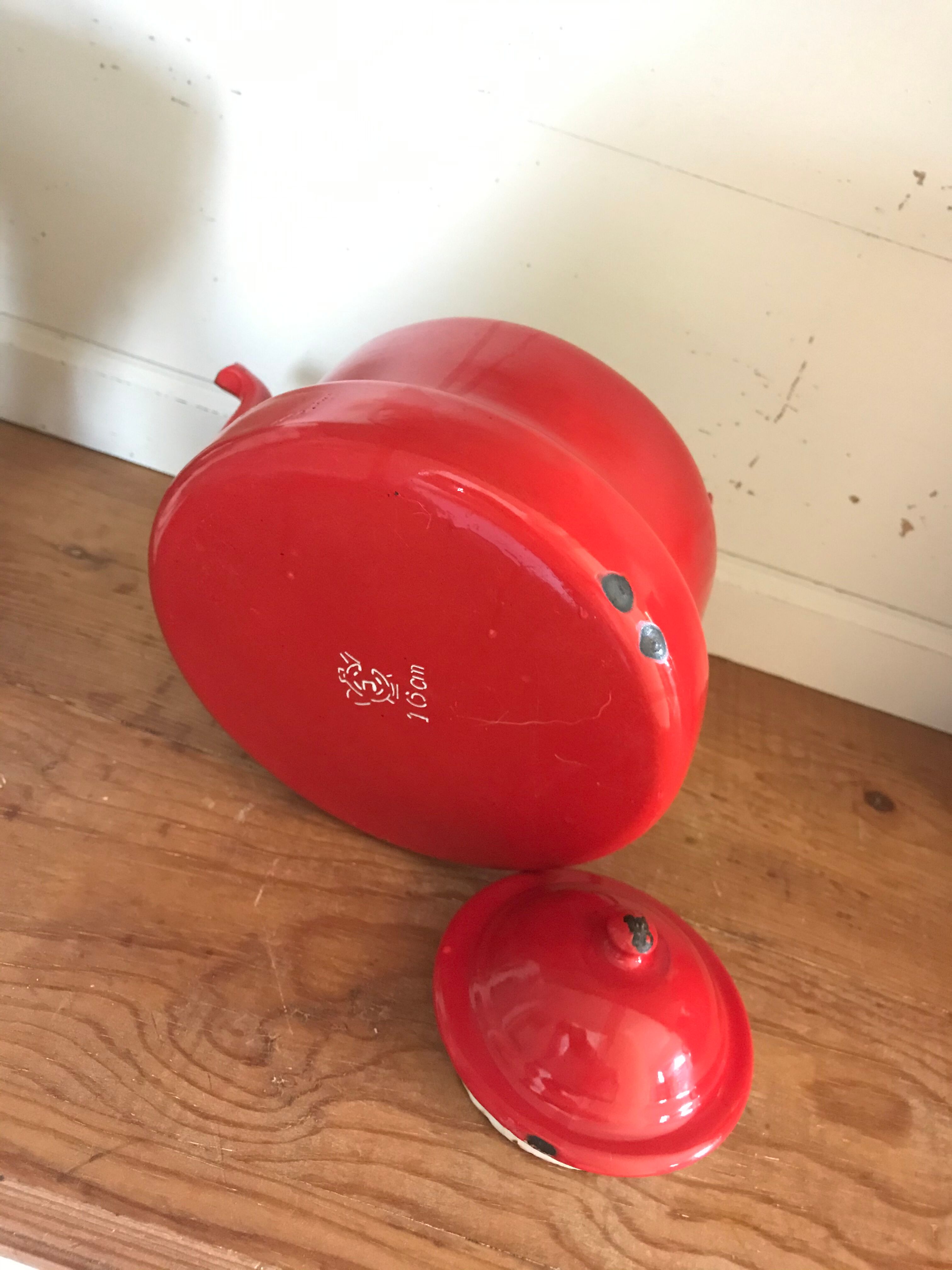 Vintage enamelled kettle