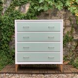 Commode pieds compas vintage 1950