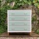Vintage 1950s compass foot chest of drawers